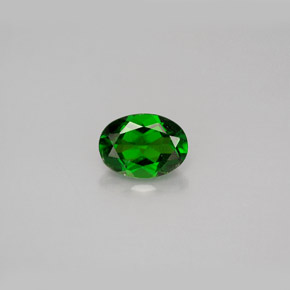 Diopsido de cromo verde natural de 0,96 ct, corte óvalo, VS