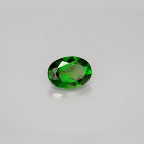 Diopsido de cromo verde natural de 0,96 ct, corte óvalo, VS