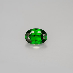 Diopsido de cromo verde natural de 0,88 ct, corte óvalo, VS