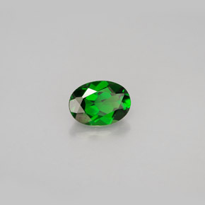 Diopsido de cromo verde natural de 0,88 ct, corte óvalo, VS
