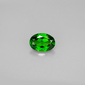 Diopsido de cromo verde natural de 0,84 ct, corte óvalo, VS