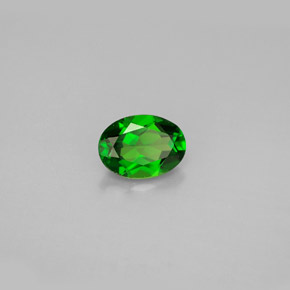 Diopsido de cromo verde natural de 0,84 ct, corte óvalo, VS