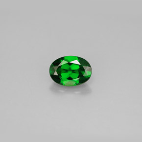 Diopsido de cromo verde natural de 0,87 ct, corte óvalo, VS