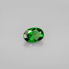 Diopsido de cromo verde natural de 0,87 ct, corte óvalo, VS
