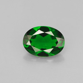 Diopsido de cromo verde natural de 0,80 ct, corte óvalo, VS