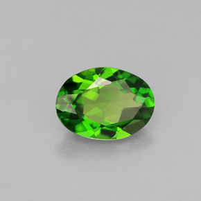 Diopsido de cromo verde natural de 0,79 ct, corte óvalo, VS