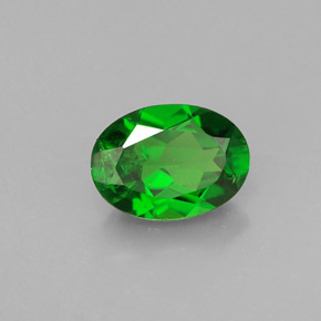 Diopsido de cromo verde natural de 0,86 ct, corte óvalo, VS
