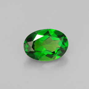 Diopsido de cromo verde natural de 0,87 ct, corte óvalo, VVS-VS