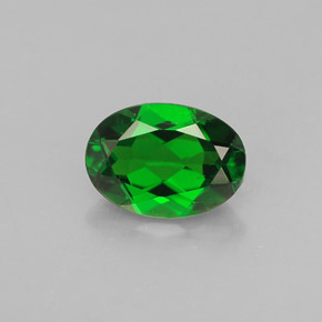 Diopsido de cromo verde natural de 0,79 ct, corte óvalo, VS