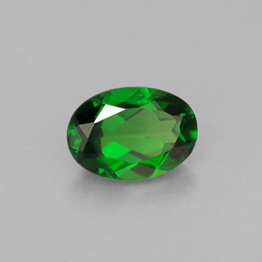 Diopsido de cromo verde natural de 0,79 ct, corte óvalo, VS