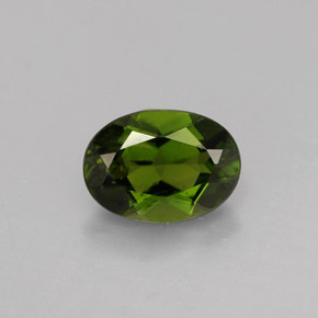 Diopsido de cromo verde natural de 0,93 ct, corte óvalo, VS