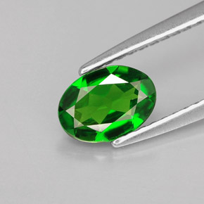Diopsido de cromo verde natural de 0,71 ct, corte óvalo, VS