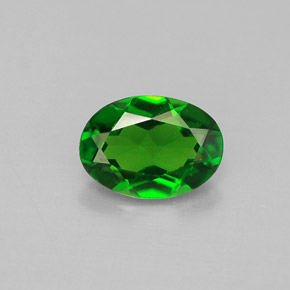 Diopsido de cromo verde natural de 0,77 ct, corte óvalo, VVS-VS