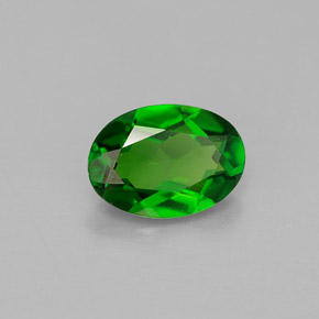 Diopsido de cromo verde natural de 0,77 ct, corte óvalo, VVS-VS