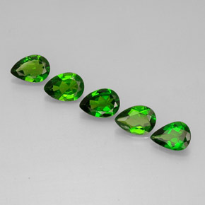Gemas de diopsido de cromo verde natural de  ct, en forma de pera, VS
