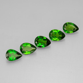 Gemas de diopsido de cromo verde natural de  ct, en forma de pera, VS