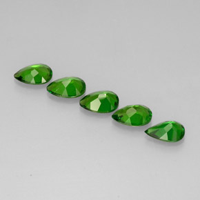 Gemas de diopsido de cromo verde natural de  ct, en forma de pera, VS