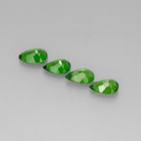 Gemas de diopsido de cromo verde natural de  ct, en forma de pera, VS