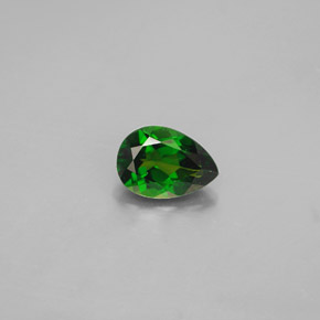 Diopsido de cromo verde natural de 0,74 ct, en forma de pera, VS
