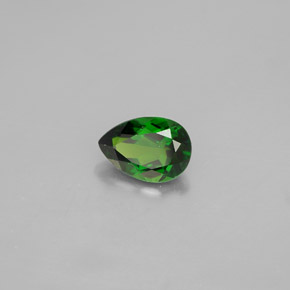 Diopsido de cromo verde natural de 0,74 ct, en forma de pera, VS