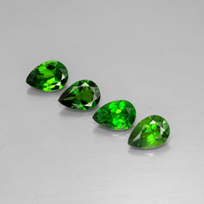 Gemas de diopsido de cromo verde natural de  ct, en forma de pera, VVS-VS