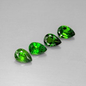 Gemas de diopsido de cromo verde natural de  ct, en forma de pera, VVS-VS