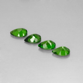 Gemas de diopsido de cromo verde natural de  ct, en forma de pera, VVS-VS