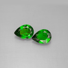 Gemas de diopsido de cromo verde natural de  ct, en forma de pera, VS