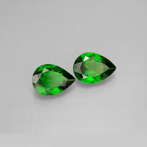 Gemas de diopsido de cromo verde natural de  ct, en forma de pera, VS