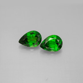 Gemas de diopsido de cromo verde natural de  ct, en forma de pera, VS