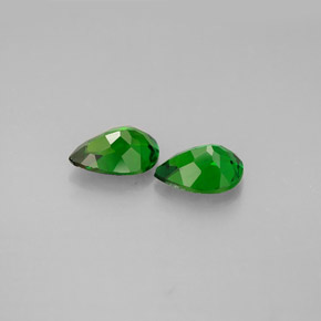 Gemas de diopsido de cromo verde natural de  ct, en forma de pera, VS