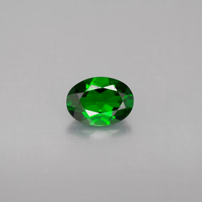 Diopsido de cromo verde natural de 0,65 ct, corte óvalo, VVS-VS