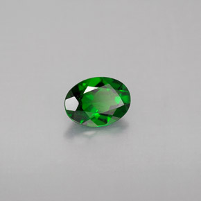 Diopsido de cromo verde natural de 0,65 ct, corte óvalo, VVS-VS