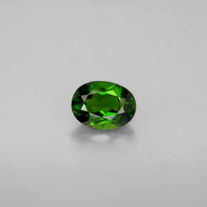 diópsido de cromo Verde natural de 0.73 ct, Corte Óvalo, VVS-VS