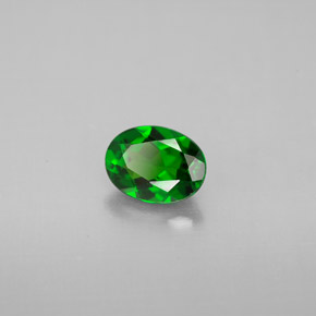 Diopsido de cromo verde natural de 0,84 ct, corte óvalo, VVS-VS