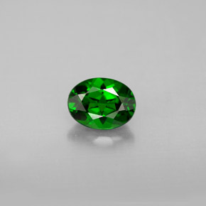 Diopsido de cromo verde natural de 0,98 ct, corte óvalo, VS