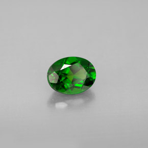Diopsido de cromo verde natural de 0,98 ct, corte óvalo, VS