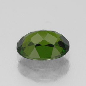 Diopsido de cromo verde natural de 1,00 ct, corte óvalo, VS