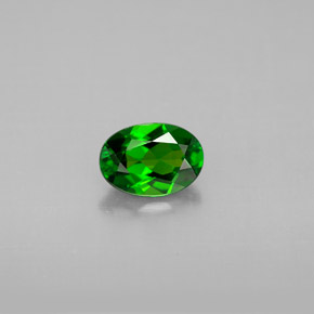 Diopsido de cromo verde natural de 0,84 ct, corte óvalo, VS