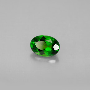 Diopsido de cromo verde natural de 0,84 ct, corte óvalo, VS