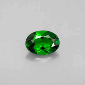 Diopsido de cromo verde natural de 0,85 ct, corte óvalo, VS