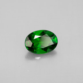 Diopsido de cromo verde natural de 0,85 ct, corte óvalo, VS