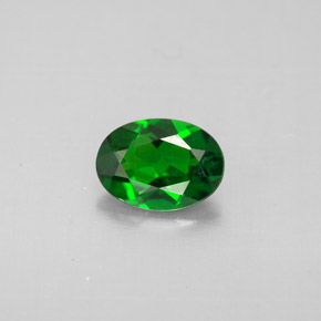 Diopsido de cromo verde natural de 0,79 ct, corte óvalo, VVS-VS