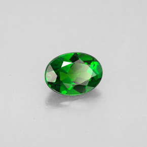 Diopsido de cromo verde natural de 0,88 ct, corte óvalo, VS