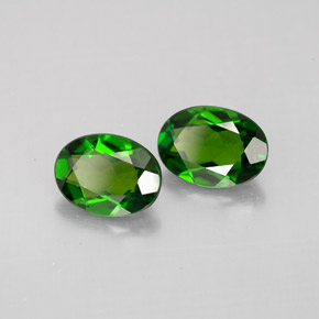 Gemas de diopsido de cromo verde natural de  ct, corte óvalo, VVS-VS