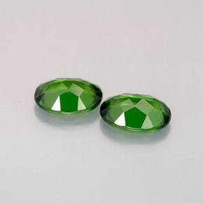Gemas de diopsido de cromo verde natural de  ct, corte óvalo, VVS-VS