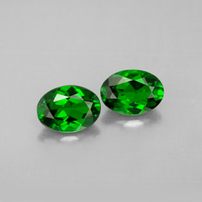 Gemas de diopsido de cromo verde natural de  ct, corte óvalo, VVS-VS