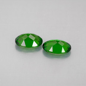 Gemas de diopsido de cromo verde natural de  ct, corte óvalo, VVS-VS