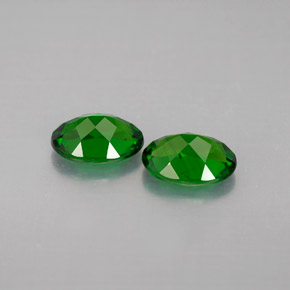 Gemas de diopsido de cromo verde natural de  ct, corte óvalo, VVS-VS