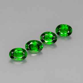 Gemas de diopsido de cromo verde natural de  ct, corte óvalo, VVS-VS